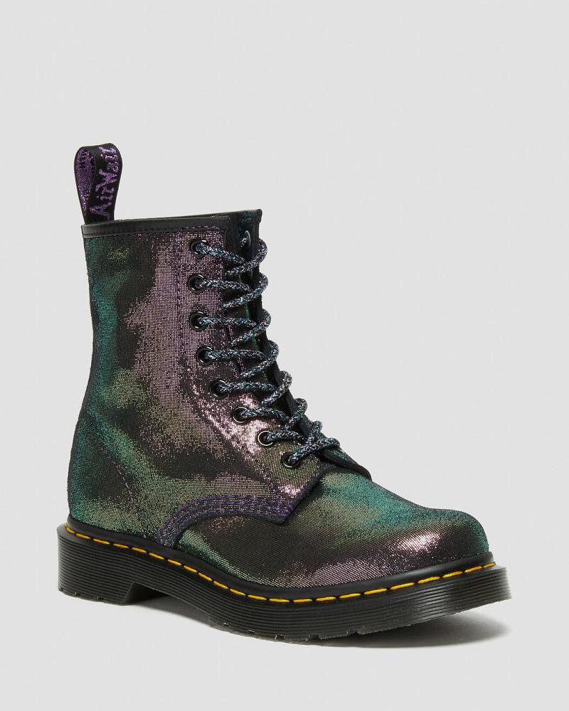 Dr Martens 1460 Disco Iridescent Ruskind Snørestøvler Dame Lilla | DK 156DFM